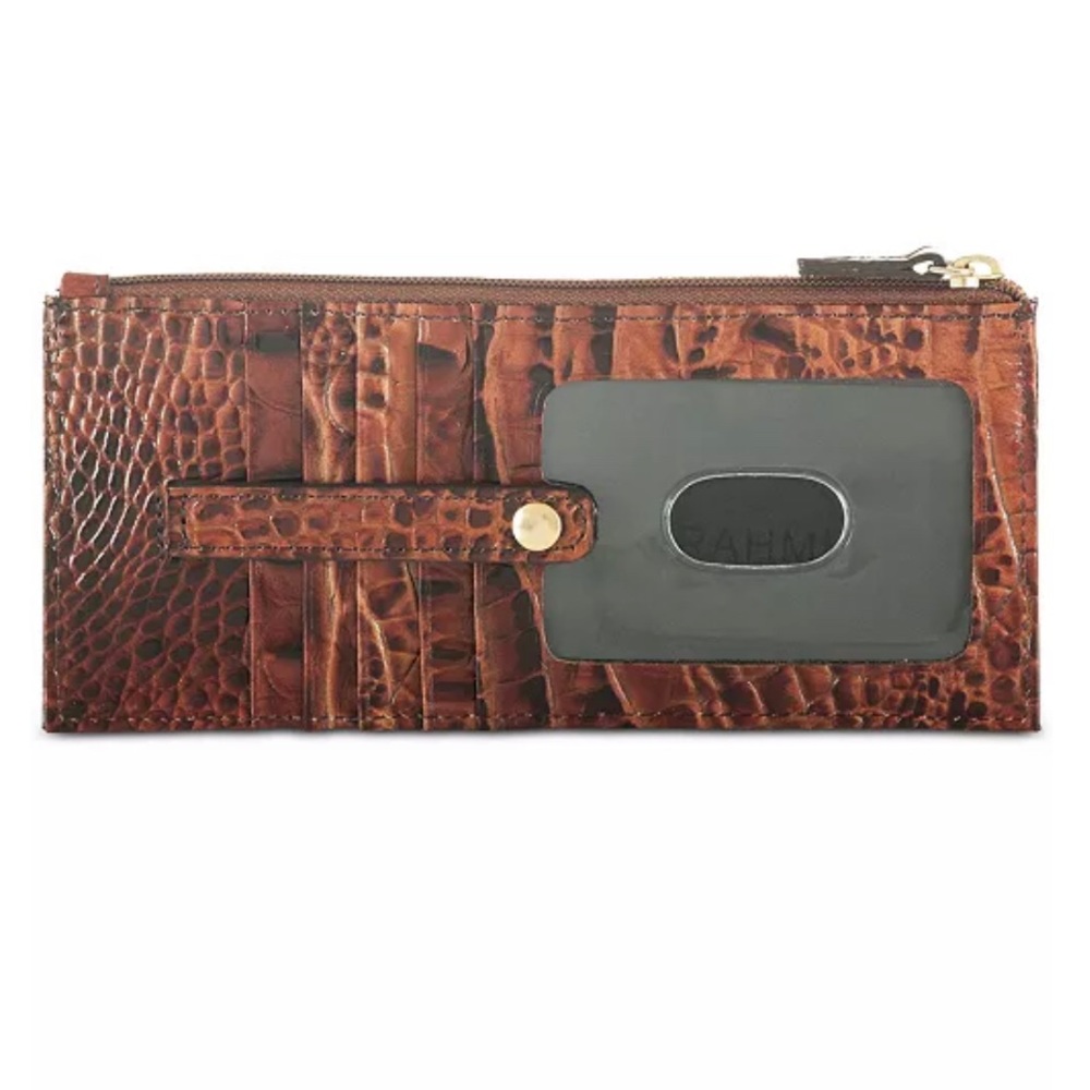 Brahmin Credit Card LeatherWallet Pecan Melbourne - Picture 4 of 10